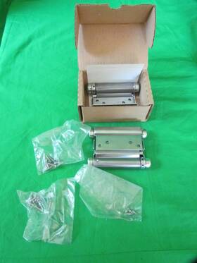 3029-4-652 Bommer 4 Inch Full Mortise Da Double Action Spring Hinge Pair 2 Ea. New