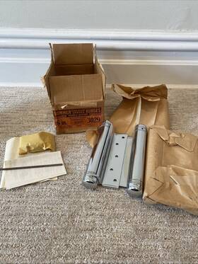 3029-us26 Bommer Vintage Double Acting Spring Hinge 3029 6 Inch Pair Nos