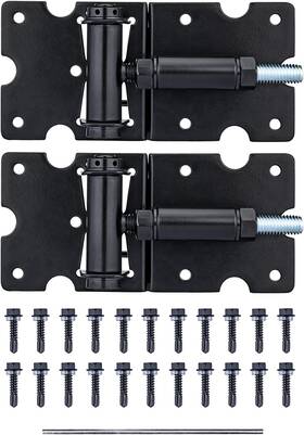 Bordersmover 744759751164 Self Closing Gate Hinges Heavy Duty For Vinyl/wood/metal Fence Pack Of 2 With