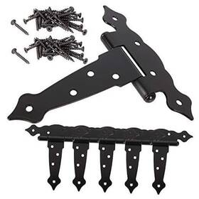 Boyuyi 695510255271 6 Pack Black Gate Hinges 5 Inch Heavy Duty Strap For Wooden Barn