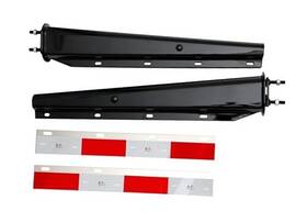 Tbz-13646b Bozz Tech. Black Straight Spring Loaded Mud Flap Hanger 2.5 Inch Bolt Spacing 30 Length