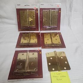 Hn0122g-pl-u Brainerd Door Hinge Solid Brass 4 Inch 101mm Square Corners Screws Ameriock Lt 6