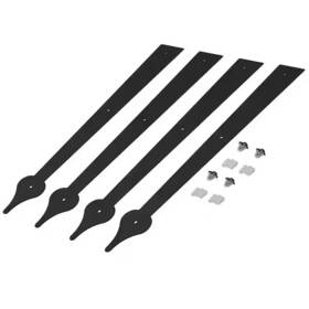 0123193 Branded Clopay 18 Inch Black Strap Decorative Hinges Steel Garage Door Accent Trim Hard