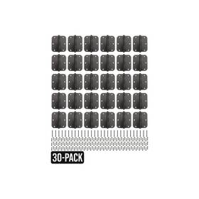 44127 Branded 30-pack 3-1/2 Inch X 5/8 Radius Matte Black Butt Door Hinge