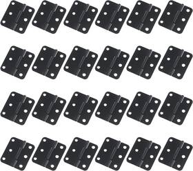 Branded 705353314643 24-pack Flat Black Asymmetric Door Hinge Cabinet Gate Closet 1-1/2ftft Long