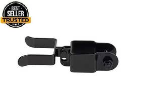 Branded 705353690648 Versai 1.5 Inch X 2 Gloss Black Steel Gate Fork Latch New