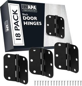 Branded01 445009883835 18pack Matte Black Interior Door Hinges 3.5x3.5inch For Doors