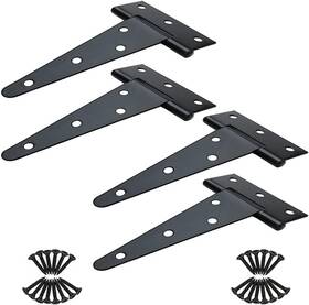 Branded01 726084689961 4 Pcs 8 Inch Heavy Duty T Strap Hinges Rustproof Gate Barn Shed Door Perfect
