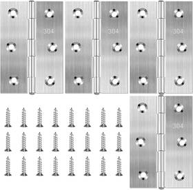 0h8jei5e Bruislard 676673 1 4 Sets Door Hinge Stainless Steel Hinges 3 Inch Folding Butt With 24pcs