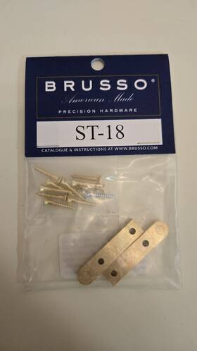 St-18 Brusso Brass Pivot Wide Knife Hinges Set Of 2