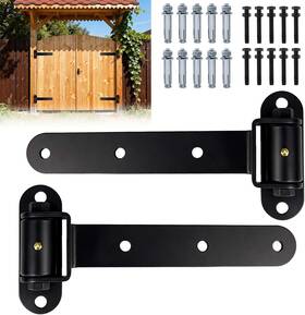 Btamud 744110496222 2 Pcs Heavy Duty Gate Hinges 13 Inch Built-in Ball Bearings T Strap Door 90