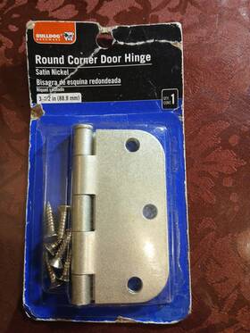 D-295 Bulldog 035061915314 Round Corner Door Hinge Satin Nickel Plated New Sealed