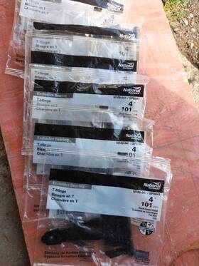 Bx10190724buximn Buximn 6 Pack T Hinge 4-inch Small Door Hinges Outdoor Gate Shed Black