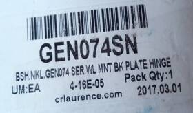 Geno74sn C.r. Laurence Cr Wall Mount Back Plate Hinge - Nos