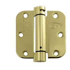 Cal-royal 680243524640 Newsh3558r Us4 Spring Hinges 3 1/2 Inch X 5/8 Radius Satin Brass