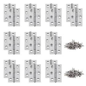 Caldeum 726434186331 20 Pcs Metal Hinges Folding Butt Hinge 2 Inch Door And Window Gift Box Cabi