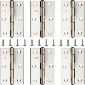 Cam-h7650-001 Cammuita 3 Inch Door Hinge 6 Pcs Stainless Steel Butt Hinges For Cabinets Windows Wooden