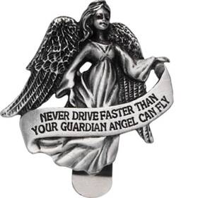 Kvc153 Cathedral Art Never Drive Faster Guardian Angel Auto Visor Clip 2 Inches Gi