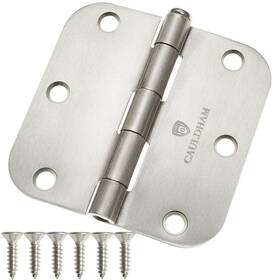 Cauldham 842364114517 12 Pack Heavy-duty 3-1/2 Inch Interior Door Hinges With 5/8 Radius Corners - S