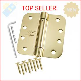 Cauldham 842364114685 2 Pack Heavy-duty 4 Inch Self-closing Spring Door Hinge With 5/8 Radius