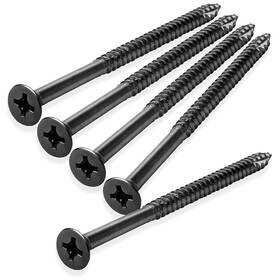 Cauldham Fa-h9300-blk 25 Black Wood Screws #9 X 3 Inch For Door Hinges - 25 Pack