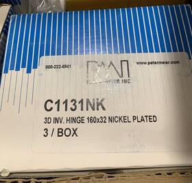 1131nc Ceam Peter Maier 3d Invisible Hingesheavy Duty 265 Lb Load Satin Nickel 3