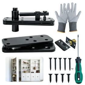 Cenfeitool 769029036864 Hidden Murphy Pivot Door Hinge Secret Bookcase Heavy Duty Invisible Har