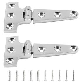 Tuohai1 Cionyce 2 Pcs Marine Strap Hinge 4 Inch T Hinges Stainless Steel Trailer