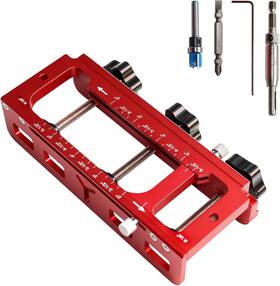 Circulads 711181649185 Door Hinge Mortise Jig Kit Adjustable Aluminum Alloy Dual Clamping J