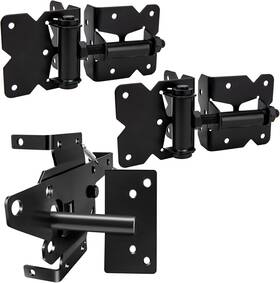 Cmood 313087313377 Self Locking Gate Latch And Hinges Set Heavy Duty Hardware For Vinyl