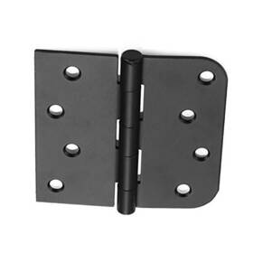 Colester Direct 762539852818 4 Inch Door Hinge With 5/8 And Square Corner Radius 6 Black