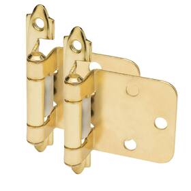 15539-bb Cosmas 843561110272 10 Pair Pack - Brushed Brass Hinge Variable Overlay