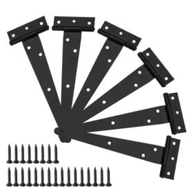 Create Idea 973795054166 6pcs T-strap Tee Shed Hinge Set 8 Inch T-hinges Heavy Duty Gate Door Barn Wro