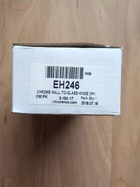 Eh246 Crl New 2 Pack Chrome Double Wall-to-glass Hinge Sku