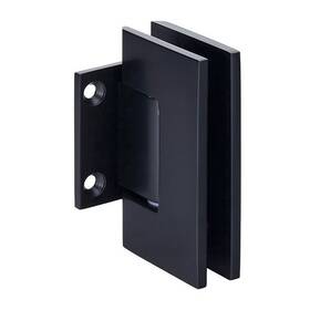 Gen074mbl Crl Matte Black Geneva 074 Wall Mount Short Back Plate Frameless Glass Hinge