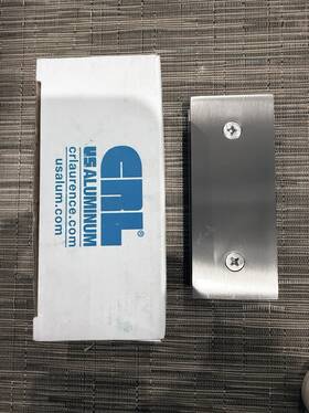 Sgc180bn Crl Brushed Nickel Square 180 Degree Glass-to-glass Clamp