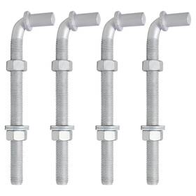 Pg1104 Cskb 4pcs 8inch J-bolt Post Gate Hinge Heavy Duty With 5/8 Inch Mal