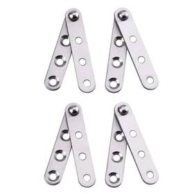 Deekoudt 704129979277 4 Piece Stainless Steel 360 Degree Rotating Concealed Hinges Door Pivot Hing