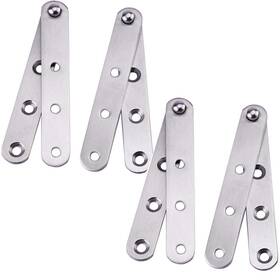 Deekoudt 704129979284 4 Piece Stainless Steel 360 Degree Rotating Concealed Hinges Door Pivot Hing