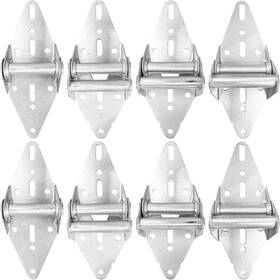 Deeledm 445020345305 Heavy Duty Galvanized Steel Garage Door Hinges And Brackets - 8 Pieces