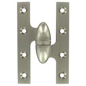 2630693 Deltana Solid Brass 5 Inch X3 Right Handed Olive Knuckle Door Hinge Brushed Nickel