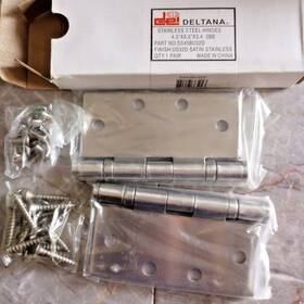 Ss45bu32d Deltana 760923365043 Nos Stainless Steel Hinges 4.5 Inch X 3.4 Satin 1 Pair