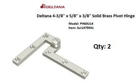Deltana 760923437801 Nickel 4-3/8 Inch X 5/8 1/4 Solid Brass Pivot Hinge Left Hand 1 Pair