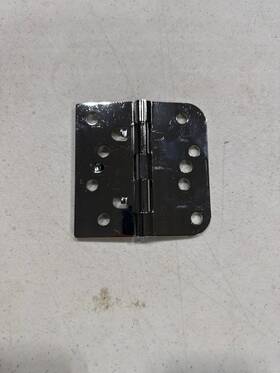 De44058tt26 Deltana Full Mortise Hinge Pair 4 Inch X4 5/8 Radius Bright Chrome