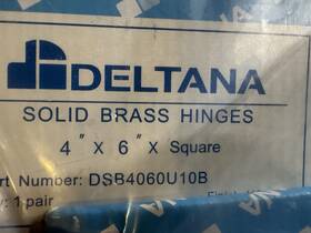Dsb4060u10b Deltana 4 X 6 In Square Hinge Solid Brass - 1 Pair New