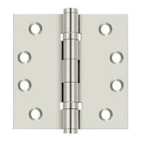Dsb4b14 Deltana 1-pair 4 Inch X Square Hinges Ball Bearings In Polished Nickel