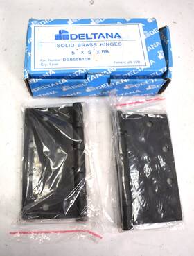 Dsb55b10b Deltana 2 Pk Square Ball Bearing Hinge Oil Rubbed Bronze Finish 5x5 Inch Hinges Only