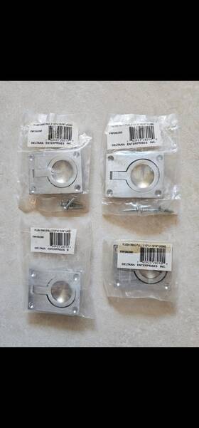Frp25u26d Deltana Set Of 4 Flush Ring Pull 2 1/2 Inch 1 15/16 Us26d Never Used