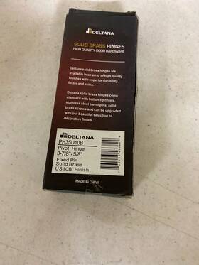 Ph35u10b Deltana Solid Brass Pivot Hinge Set - Oil Rubbed Bronze 3-7/8 Inch X5/8 X1/