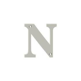 Rl4n-15 Deltana Residential Letter N Satin Nickel 4 Inch